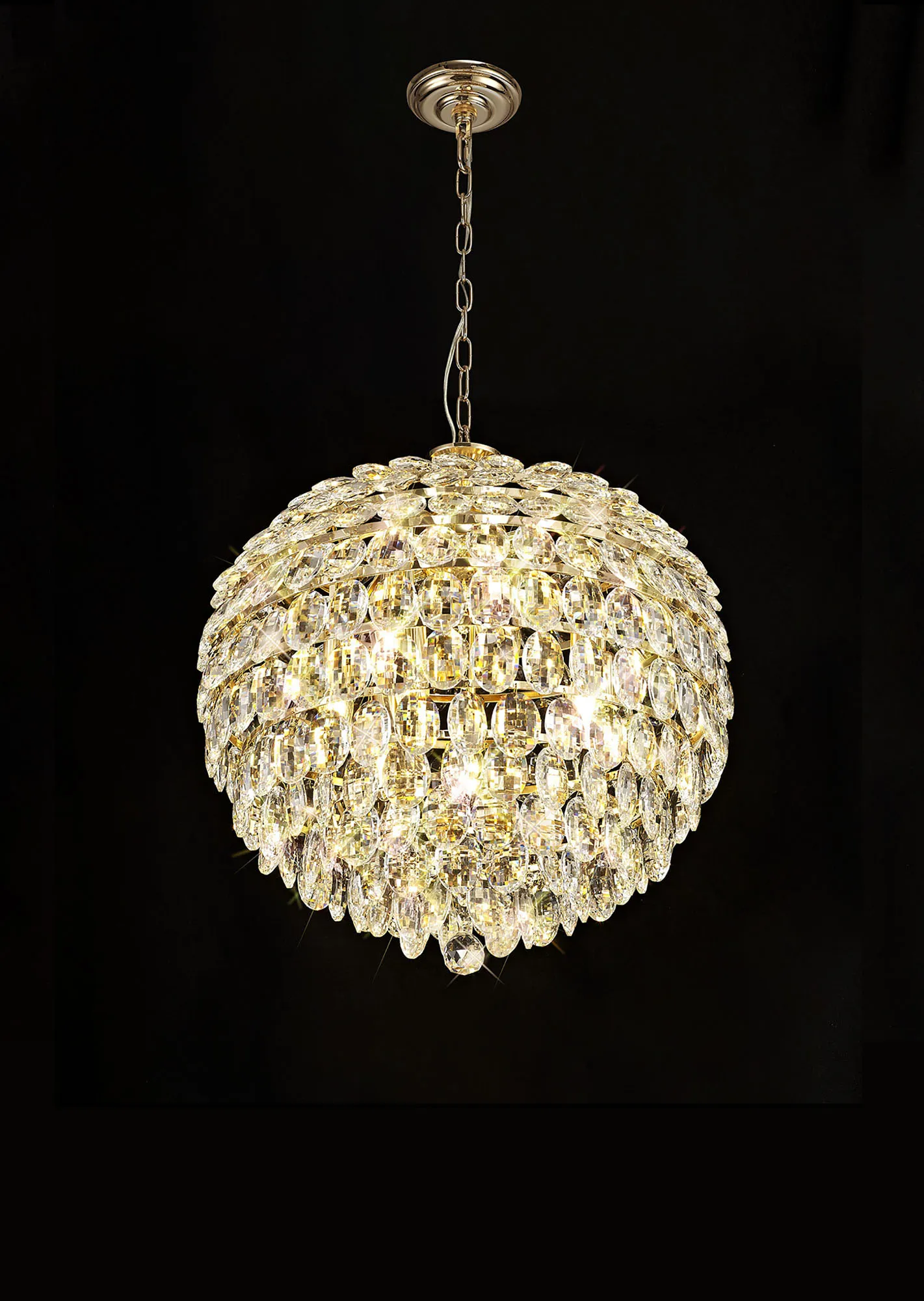 IL32805  Coniston Pendant 9 Light (20kg) French Gold